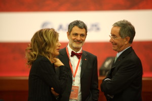 From L-R: Emma Marcegaglia, Chamber President Davide Cucino and Francois Desprairies