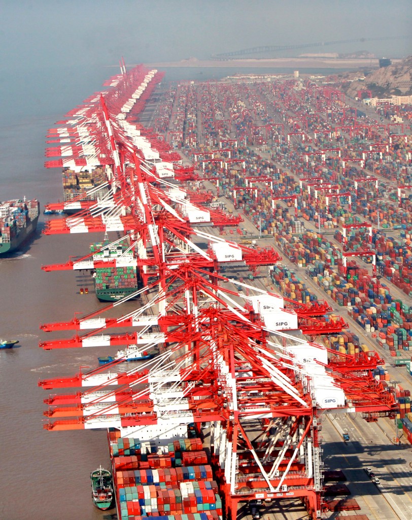 Yangshan Bonded Port's container wharf, China (Shanghai) Pilot Free Trade Zone