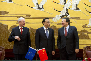 Herman van Rompuy, Li Keqiang and José Manuel Barroso (from left to right)